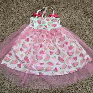 Watermelon Print Pink Dress